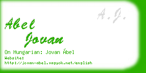 abel jovan business card